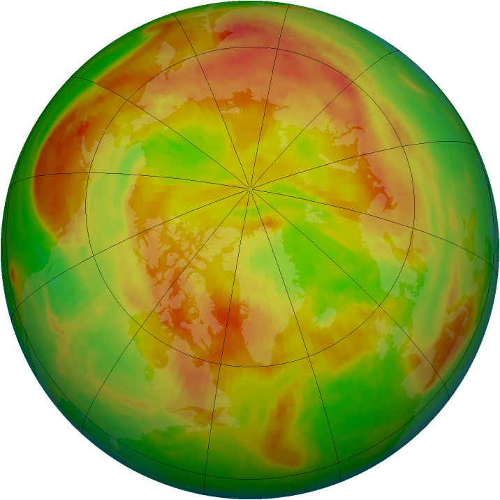 Arctic ozone map for 19 May 1980